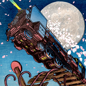 松本零士×竹笹堂 『銀河鉄道999』他人気作品が浮世絵木版画に | 木版